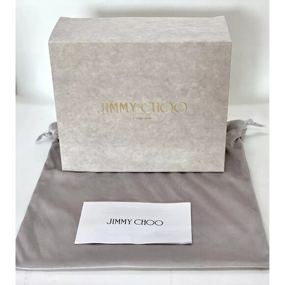 New Women\'s Jimmy Choo White, Silver Glitter & Rose Sun Visor